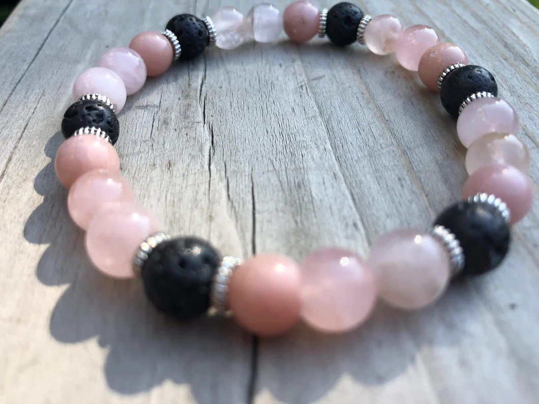 pink rose quartz bracelet